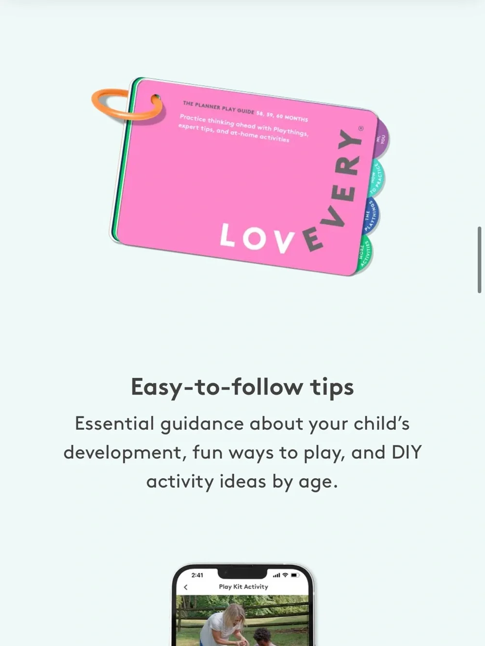 Lovevery The Planner Playguide for Age 4